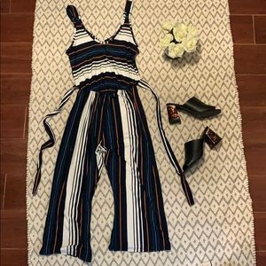 Striped jumpsuit
